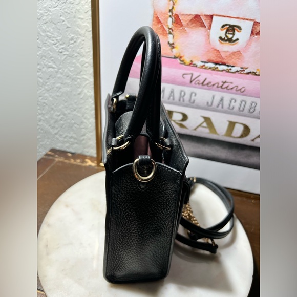 Coach Mini Pepper Crossbody In Signature Canvas Brown / Black  EUC - Picture 14 of 17